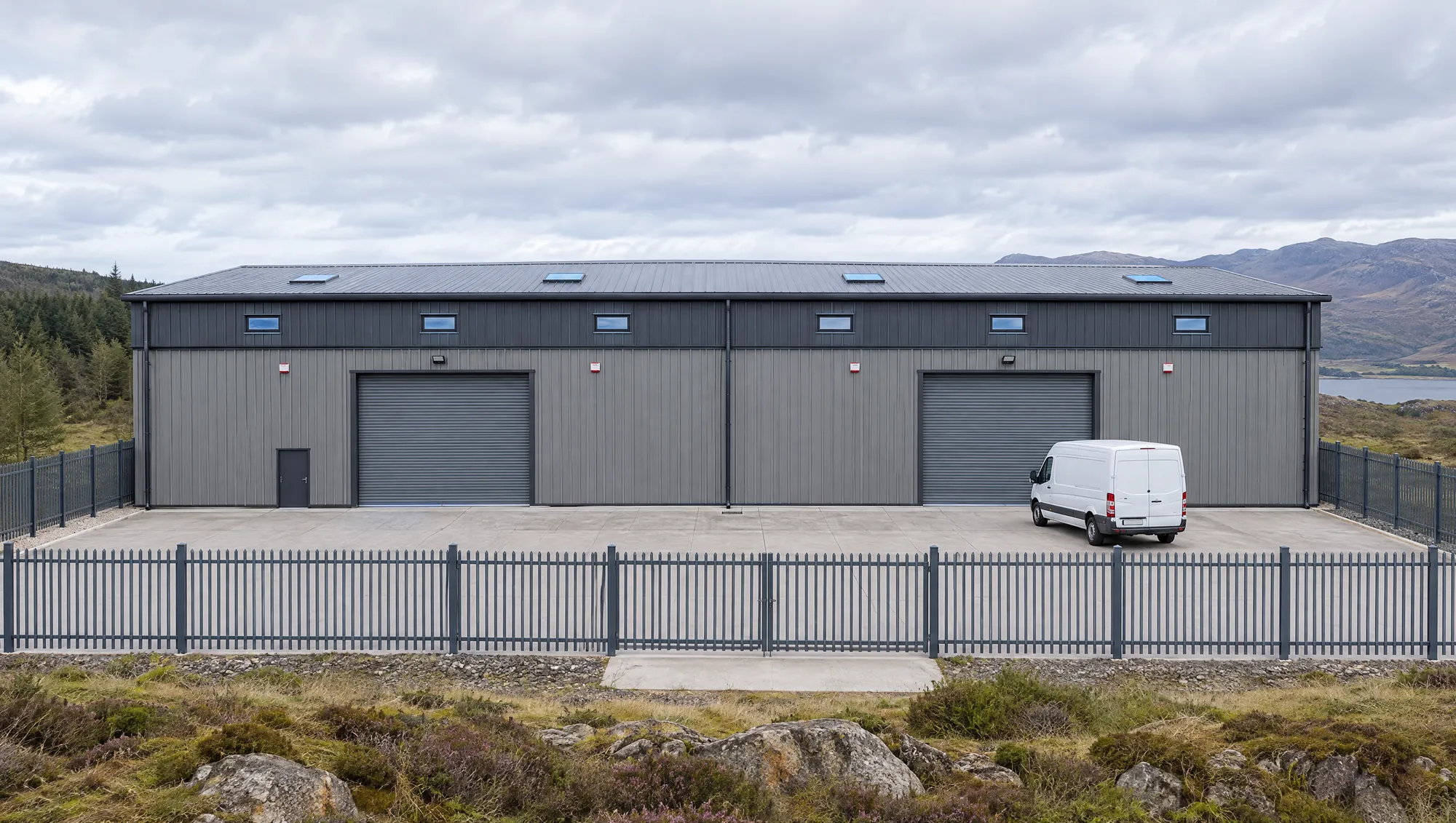 Illustrative view of the private service yards