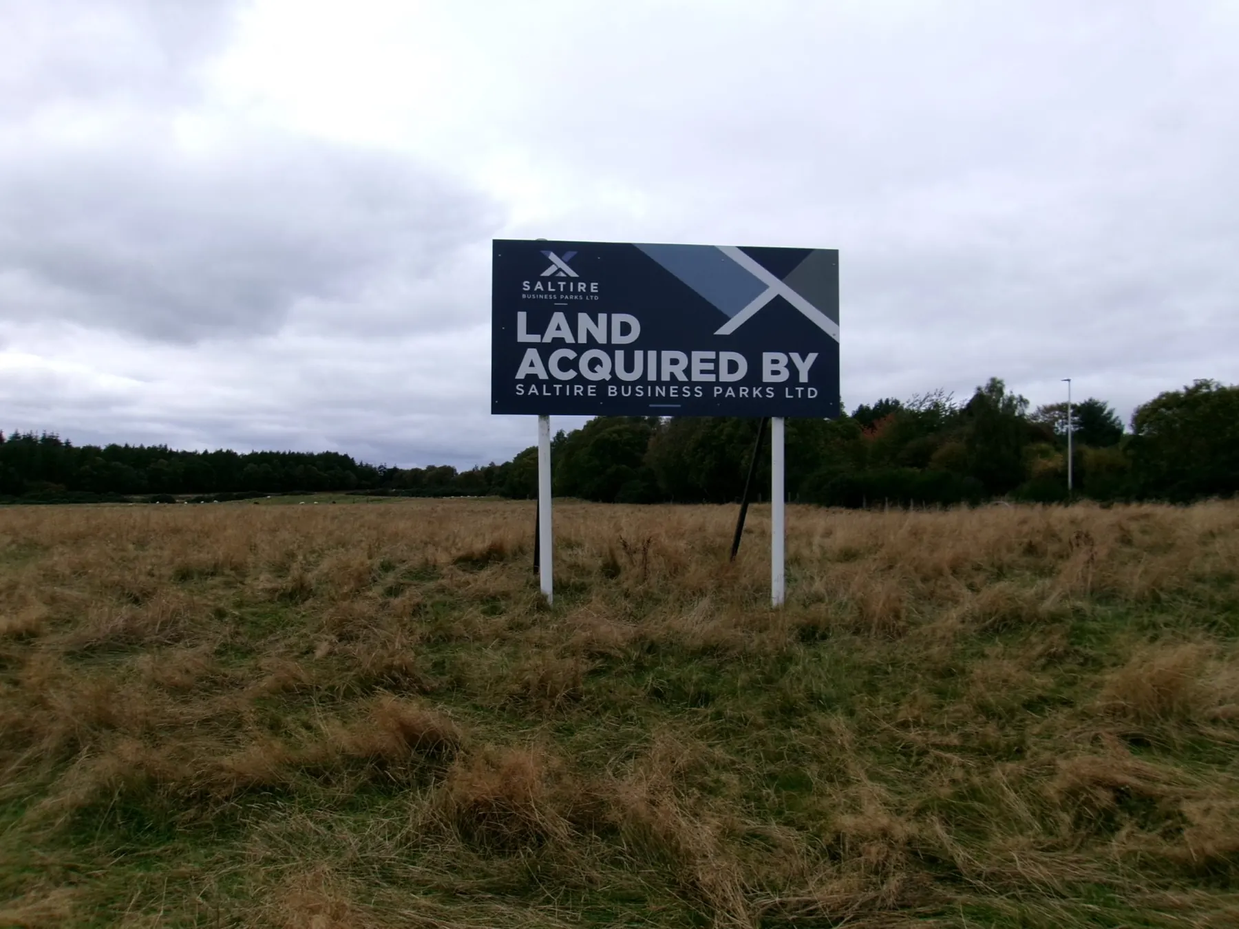 Saltire Business Parks site board at Tore on the Black Isle